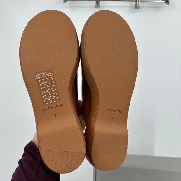 Everlane The Puffa Flatform in Brown Leather sz 7.5 Women's Chunky Platform Clog - Picture 11 of 12